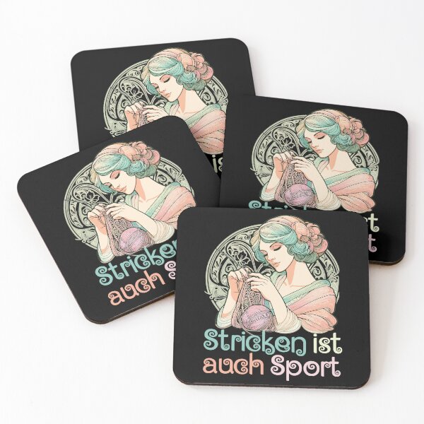 Item preview, Knitting is also sport woman Art Nouveau gift designed and sold by Pineapple-Tree.