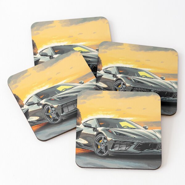 Item preview, Gunmetal Grey Corvette Stingray C8 – Pop Art Edition X designed and sold by AutoPopStudio.