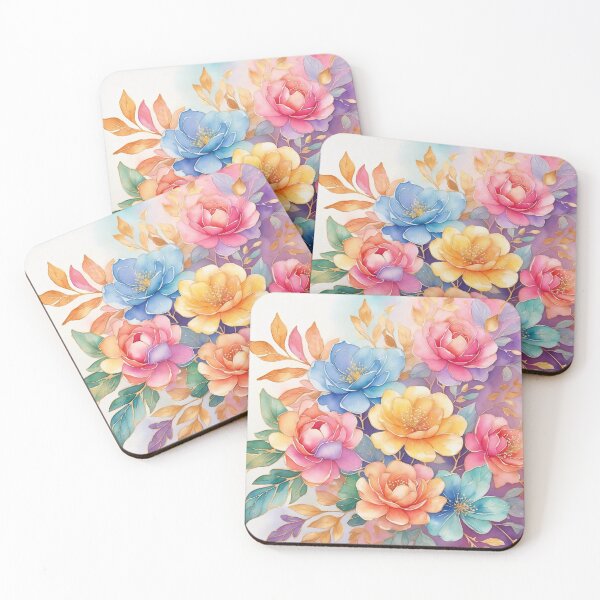Item preview, Colorful Watercolor Flower designed and sold by Neranchara.