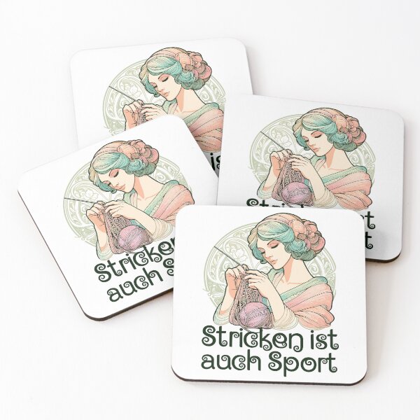 Item preview, Knitting is also sport woman Art Nouveau gift designed and sold by Pineapple-Tree.