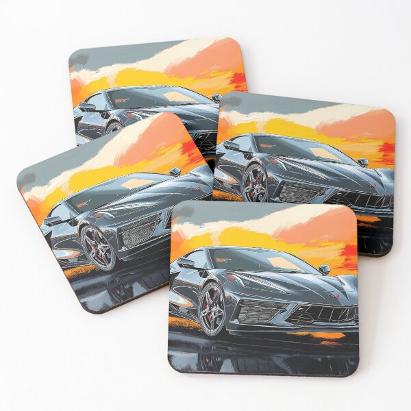 Item preview, Grey Chevrolet Corvette Stingray C8 – Pop Art Edition designed and sold by AutoPopStudio.
