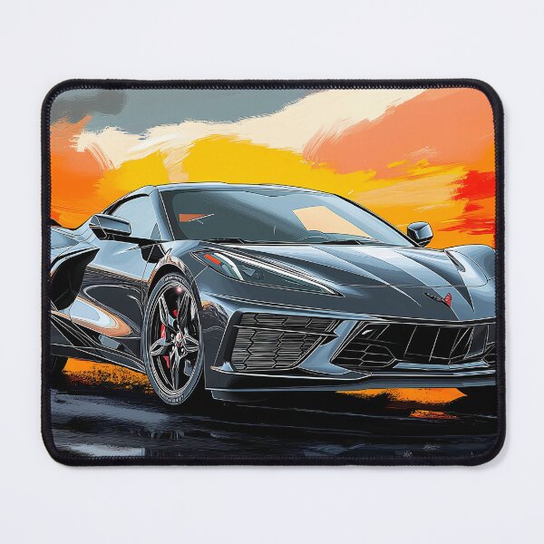 Item preview, Grey Chevrolet Corvette Stingray C8 – Pop Art Edition designed and sold by AutoPopStudio.