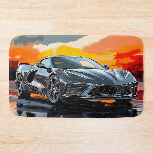 Item preview, Grey Chevrolet Corvette Stingray C8 – Pop Art Edition designed and sold by AutoPopStudio.
