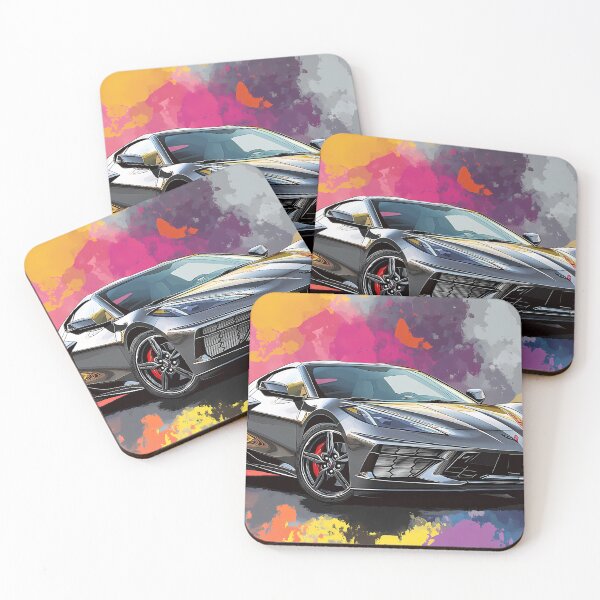 Item preview, Grey Chevrolet Corvette Stingray C8 – Pop Art Edition II designed and sold by AutoPopStudio.