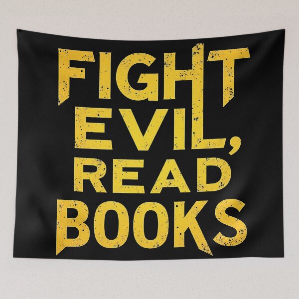 Item preview, fight evil, read books designed and sold by Haji  Kamora.