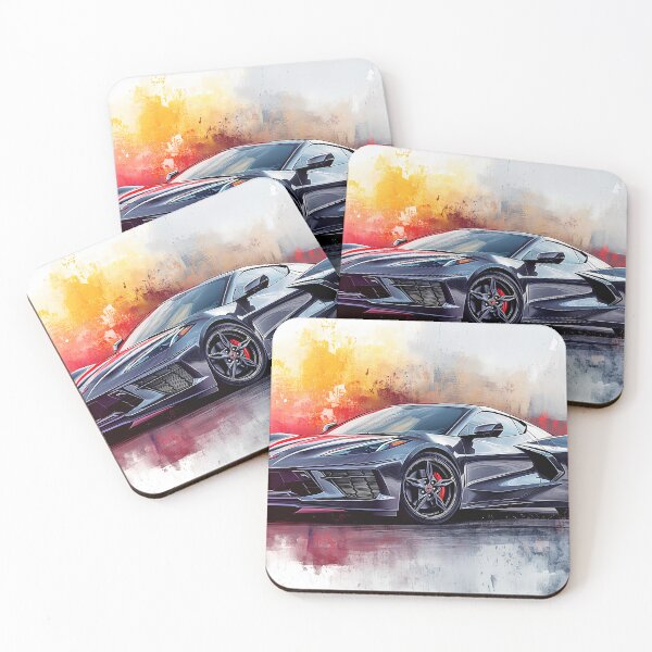 Item preview, Grey Chevrolet Corvette Stingray C8 – Pop Art Edition III designed and sold by AutoPopStudio.