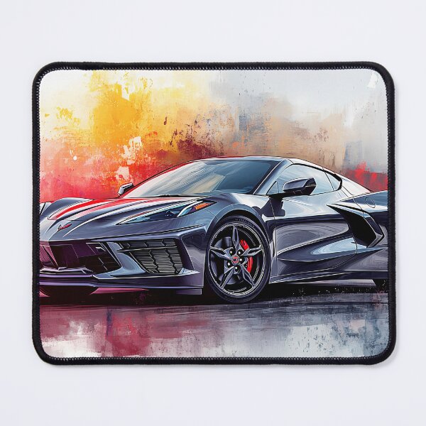 Item preview, Grey Chevrolet Corvette Stingray C8 – Pop Art Edition III designed and sold by AutoPopStudio.