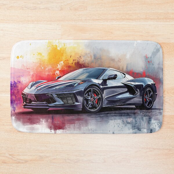 Item preview, Grey Chevrolet Corvette Stingray C8 – Pop Art Edition III designed and sold by AutoPopStudio.