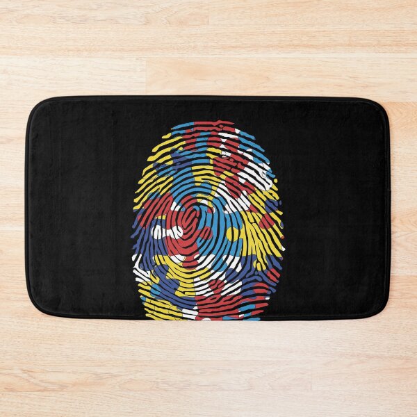 Item preview, Autism Spectrum Disorder Awareness Fingerprint designed and sold by smartrocket.
