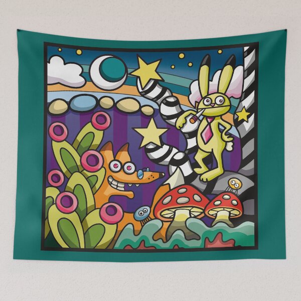 Item preview, Fox and hare chilling designed and sold by MohrColourPlease.