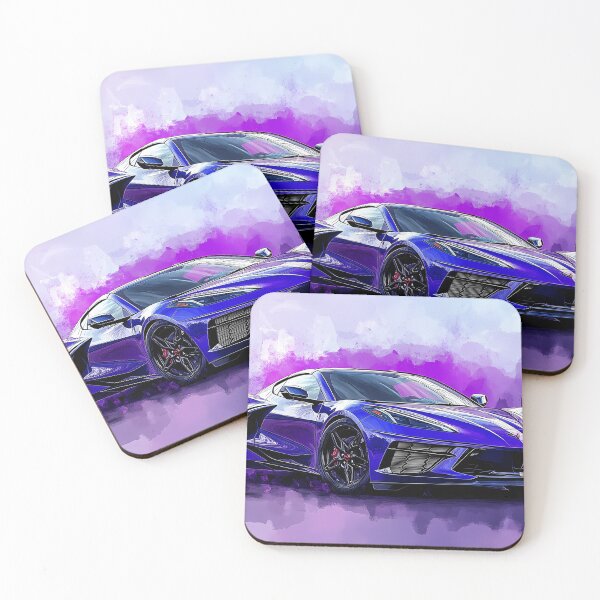 Item preview, Midnight Blue Corvette Stingray C8 – Pop Art Edition IV designed and sold by AutoPopStudio.