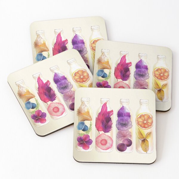 Item preview, Floral filled bottles designed and sold by Richenda.
