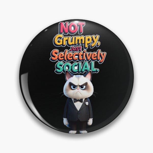 Item preview, Funny cat with selective sociality designed and sold by ArtCreator2023.