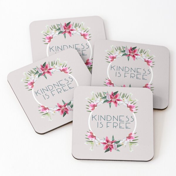 Item preview, Kindness Is Free Tropical Flowers Inspirational designed and sold by SkiesOfBlue5150.