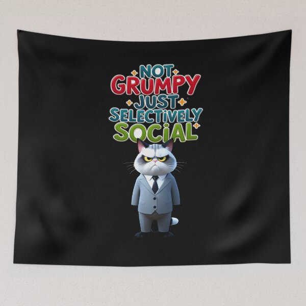 Item preview, Irony meets annoyed tomcat in design designed and sold by ArtCreator2023.