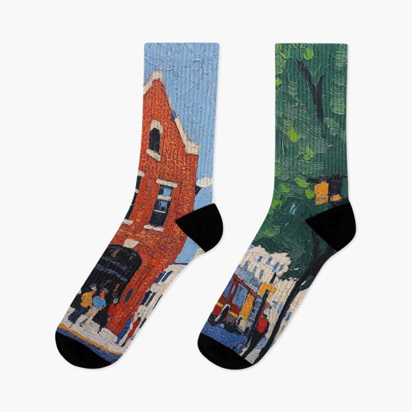 Item preview, Fire station | Post-impressionist painting style designed and sold by ComicsFactory.