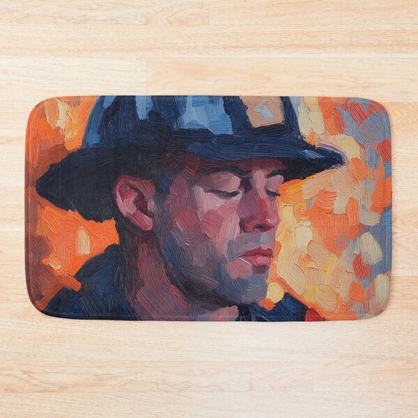 Item preview, Firefighter | Post-impressionist painting style designed and sold by ComicsFactory.