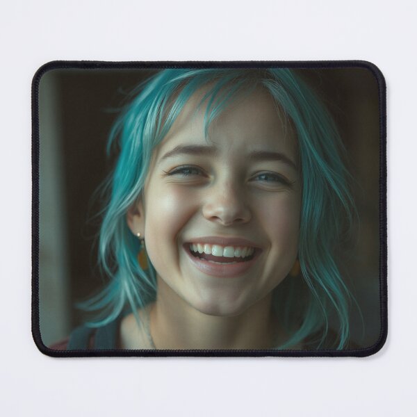 Item preview, Vibrant Teal Hair Girl Graphic Tee - Trendy Youthful Art Print designed and sold by TreatLLC.