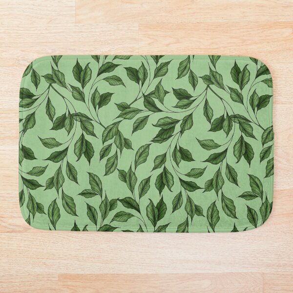 Item preview, Hojas verdes (fondo verde) designed and sold by Studio Vickn.