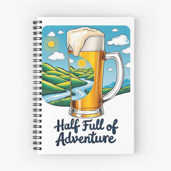 Item preview, Half Full of Adventure - Beer Mug Nature Design designed and sold by likeforcode.
