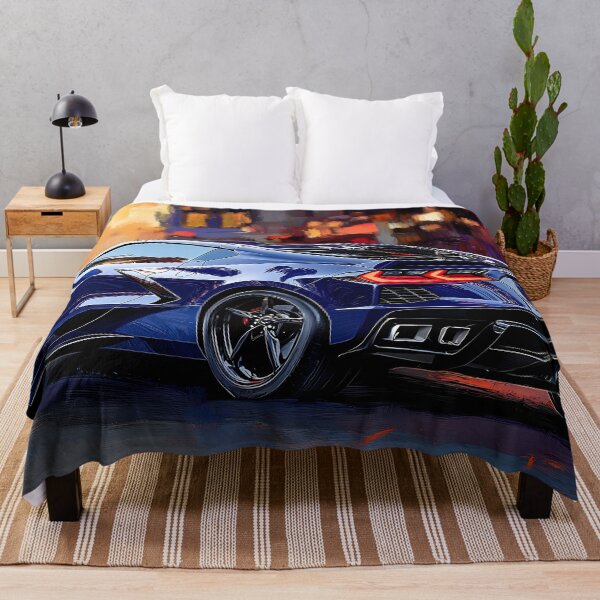 Item preview, Midnight Blue Corvette Stingray C8 – Pop Art Edition VIII designed and sold by AutoPopStudio.
