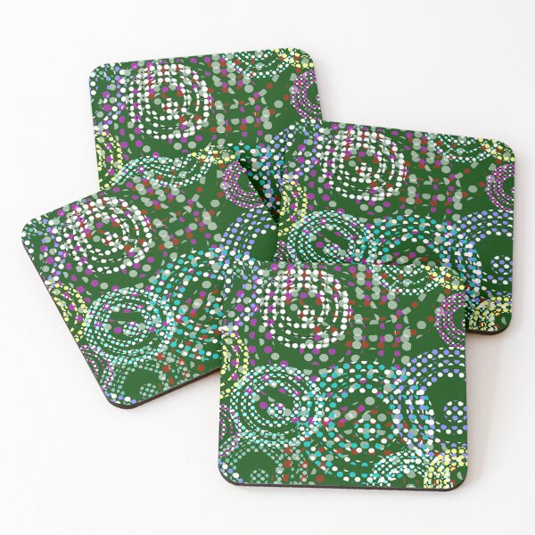 Item preview, Fabric of the Universe Halfdrop on Dark Green 004001 designed and sold by Art in My Loft.