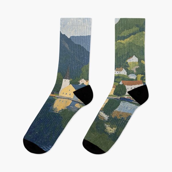 Item preview, Fjord in Norway | Post-impressionist painting style designed and sold by ComicsFactory.