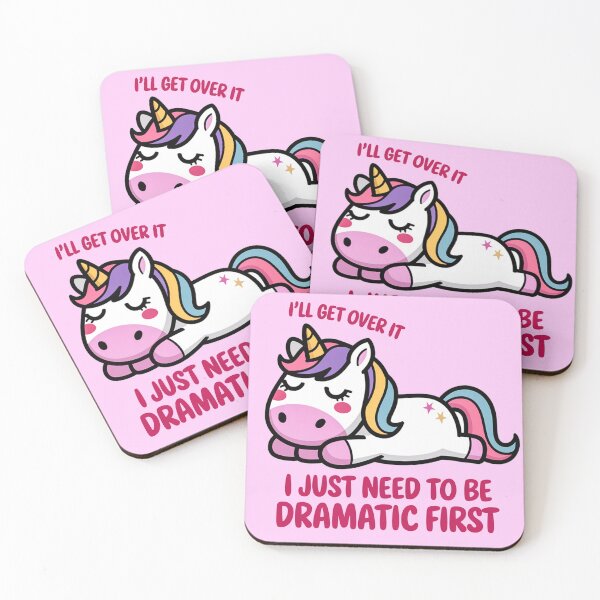 Item preview, Dramatic Unicorn - Get Over It designed and sold by Artyx_Design.