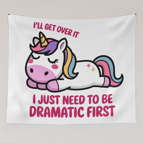 Item preview, Dramatic Unicorn - Get Over It designed and sold by Artyx_Design.