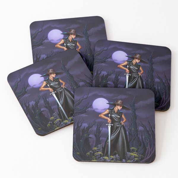 Item preview, Vampire Hunter Denise cool Dracula hunter female warrior art designed and sold by Vintage Designs +.