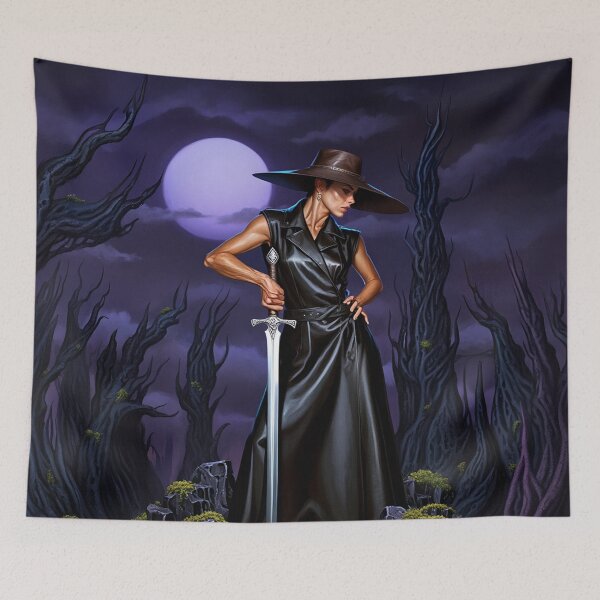 Item preview, Vampire Hunter Denise cool Dracula hunter female warrior art designed and sold by Vintage Designs +.