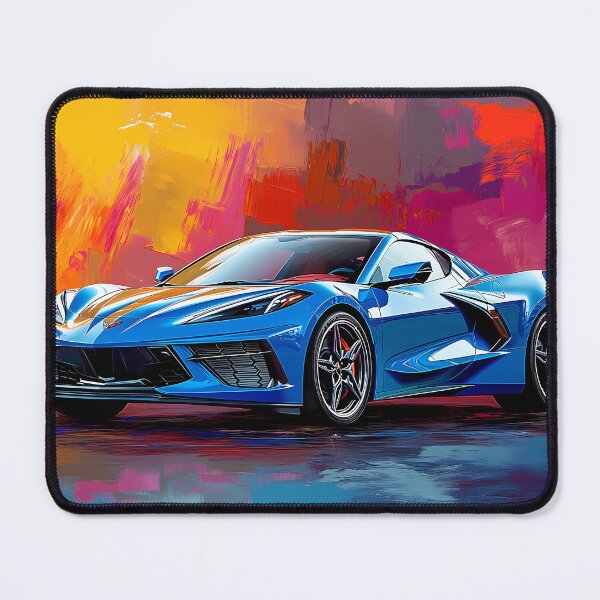 Item preview, Blue Chevrolet Corvette Stingray C8 – Pop Art Edition III designed and sold by AutoPopStudio.