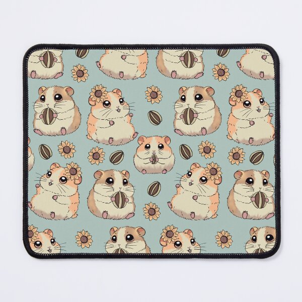 Item preview, Cute Chonky Kawaii Hamsters, Seeds and Sunflowers Illustration designed and sold by SpiritedArtwork.