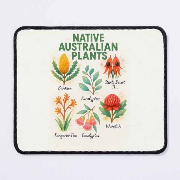 Item preview, Native Australian Plants Infographic Illustration Art Vintage designed and sold by KrisSidDesigns.