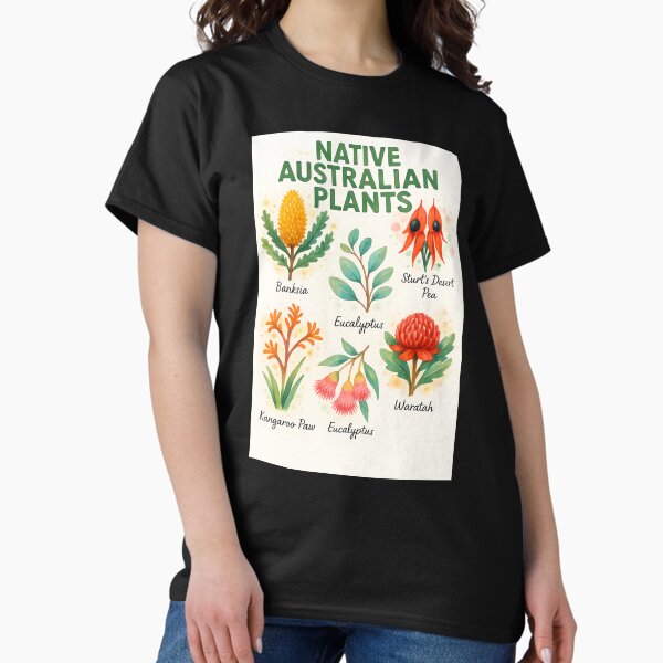 Item preview, Native Australian Plants Infographic Illustration Art Vintage designed and sold by KrisSidDesigns.