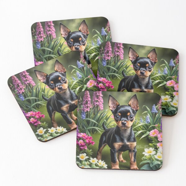 Item preview, Ambrosia English Toy Terrier Puppy Portrait designed and sold by Heart and Soul Studio.