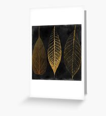 Fallen Gold Autumn Leaves I Greeting Card