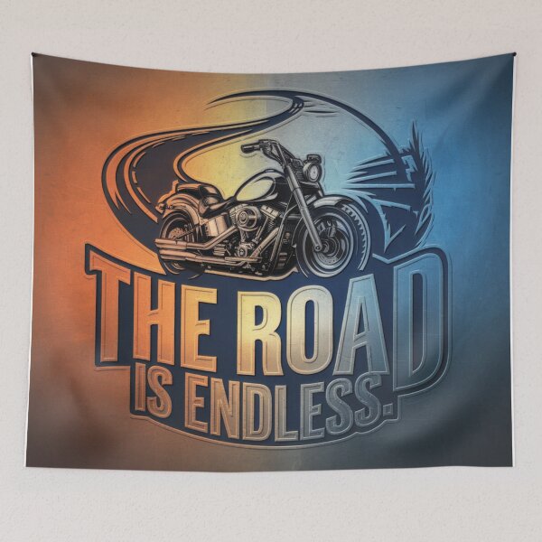 Item preview, With a motorcycle the road has no end designed and sold by FusiTink.