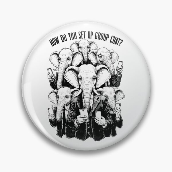 Item preview, Group Chat Setup Problem Funny Elephants Mobile Phone designed and sold by GrandeDuc.
