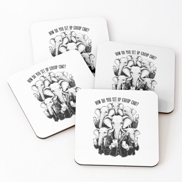 Item preview, Group Chat Setup Problem Funny Elephants Mobile Phone designed and sold by GrandeDuc.