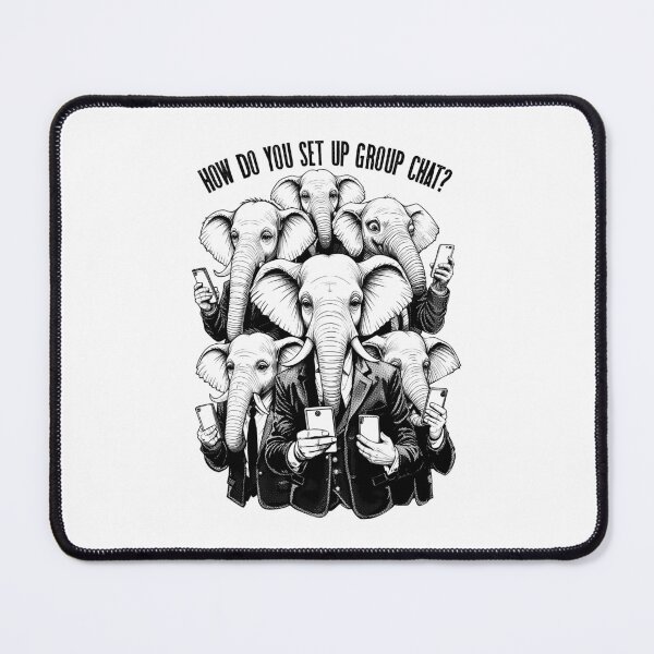 Item preview, Group Chat Setup Problem Funny Elephants Mobile Phone designed and sold by GrandeDuc.