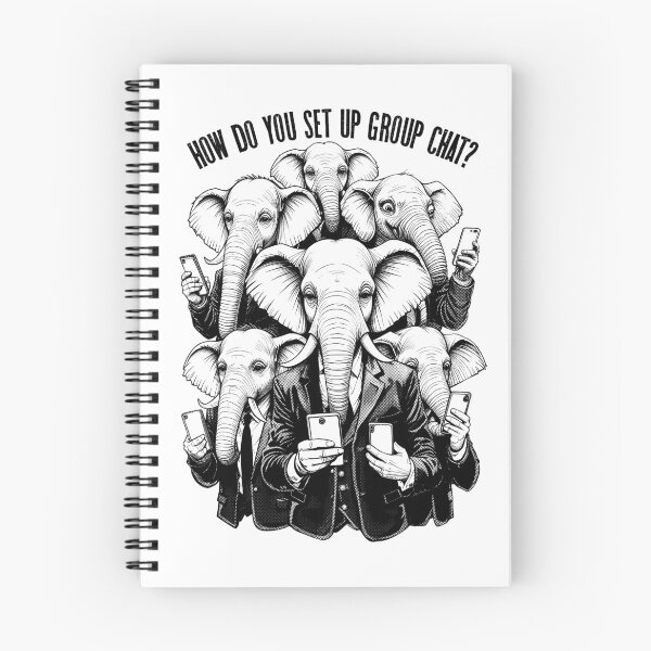 Item preview, Group Chat Setup Problem Funny Elephants Mobile Phone designed and sold by GrandeDuc.