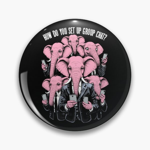Item preview, Group Chat Setup Problem Funny Elephants Mobile Phone designed and sold by GrandeDuc.