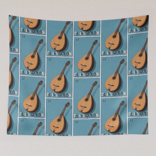 Item preview, El Bandolon (The Mandolin) Loteria Card 17 designed and sold by matteflor.
