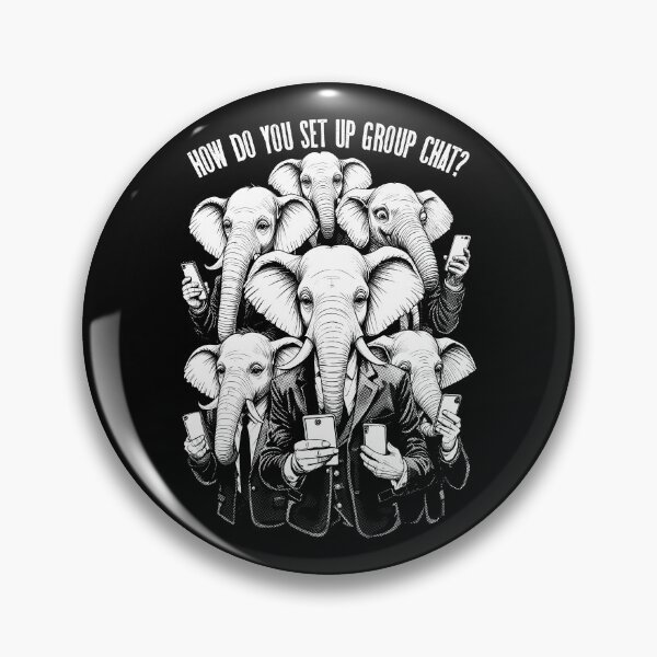 Item preview, Group Chat Setup Problem Funny Elephants Mobile Phone designed and sold by GrandeDuc.