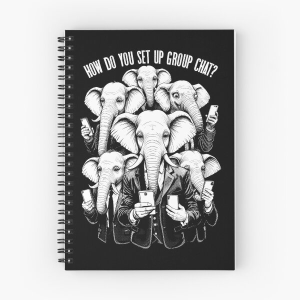 Item preview, Group Chat Setup Problem Funny Elephants Mobile Phone designed and sold by GrandeDuc.