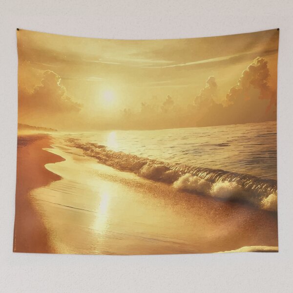 Item preview, Golden Shores: A Peaceful Sunset on the Beach designed and sold by AbstractAnom.