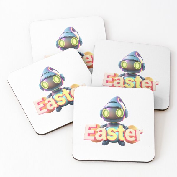 Item preview,  Easter Robot: Retro Futuristic Spring Celebration   designed and sold by AnnDesignStudio.