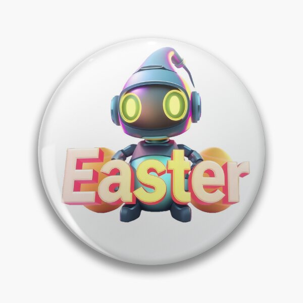 Item preview,  Easter Robot: Retro Futuristic Spring Celebration   designed and sold by AnnDesignStudio.