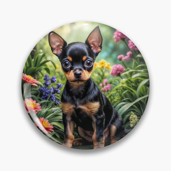 Item preview, Arlo English Toy Terrier Puppy Portrait designed and sold by Heart and Soul Studio.